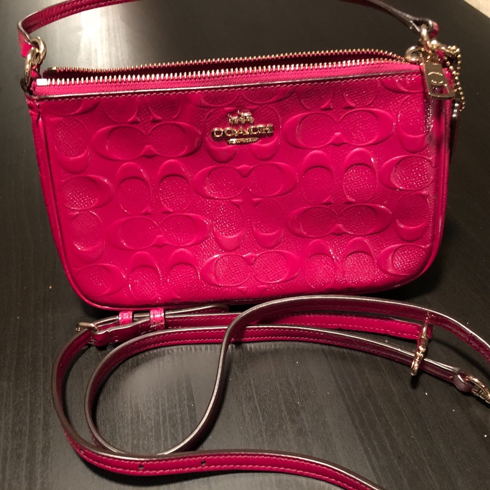 Pink Patent Leather Coach Purse